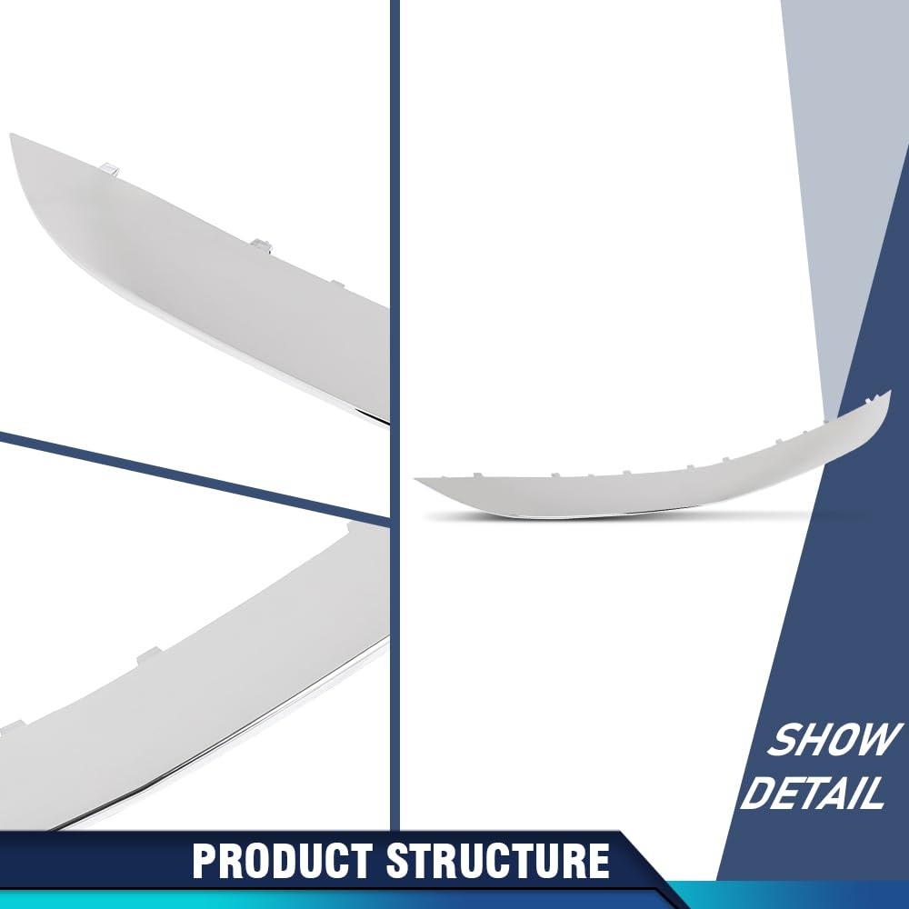 PIT66 Front Center Bumper Molding Trim, MB1037109 Silver