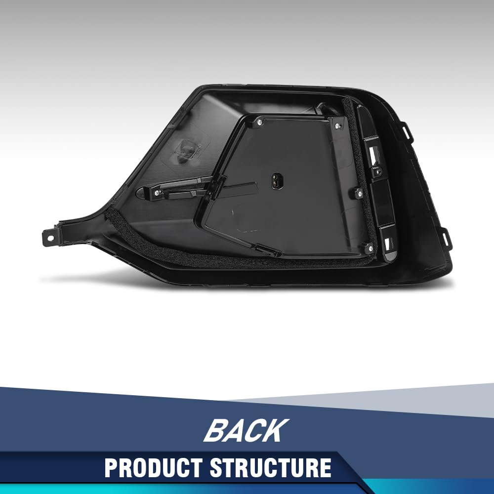 PIT66 Rear Bumper Garnish Cover Left Driver Side Compatible with Honda Civic Hatchback 2020 2021 71518-TGG-A50ZB, 71518 TGG A50ZB, 71518TGGA50ZB Black