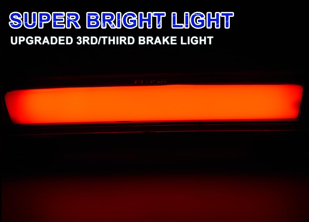 PIT66 LED Bar 3rd Brake Lights Compatible with 00-06 Chevy Suburban Tahoe/00-06 GMC Yukon XL Denali (EXCEPT BARN DOOR) White housing Red Lens