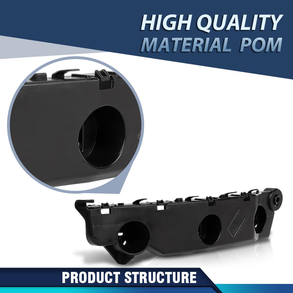 PIT66 Front Left Bumper Bracket Driver Side, NI1042129 Black