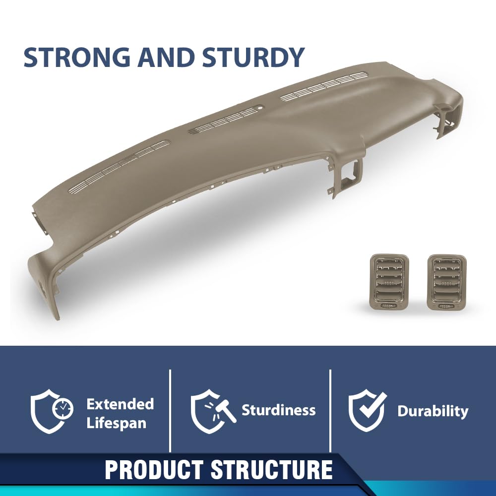 PIT66 Light Tan Dash Cover Fit Chevy Silverado GMC Sierra 1500 1999‑2006