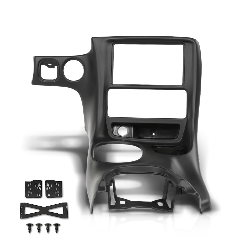 PIT66 Double Din Dash Kit Fit Chevy Corvette C5 1997-2004 Black