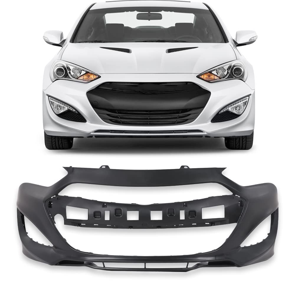 PIT66 Primered Front Bumper Cover Fit Hyundai Genesis 2013-2016
