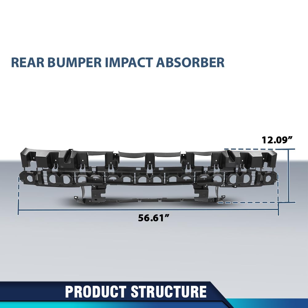 PIT66 Rear Bumper Impact Absorber, FO1170150 Black