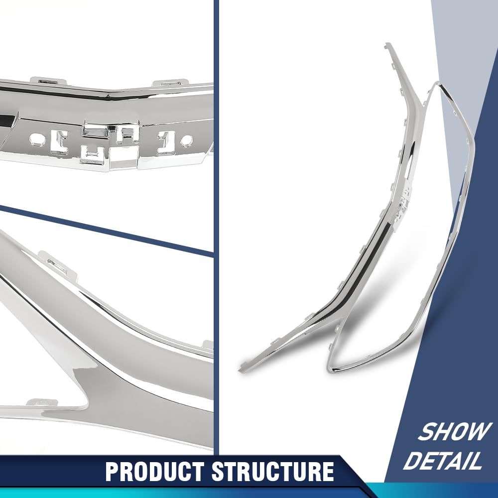 PIT66 Front Chrome Grille Trim Fit Chevy Malibu 2019-2022 Chrome Grill