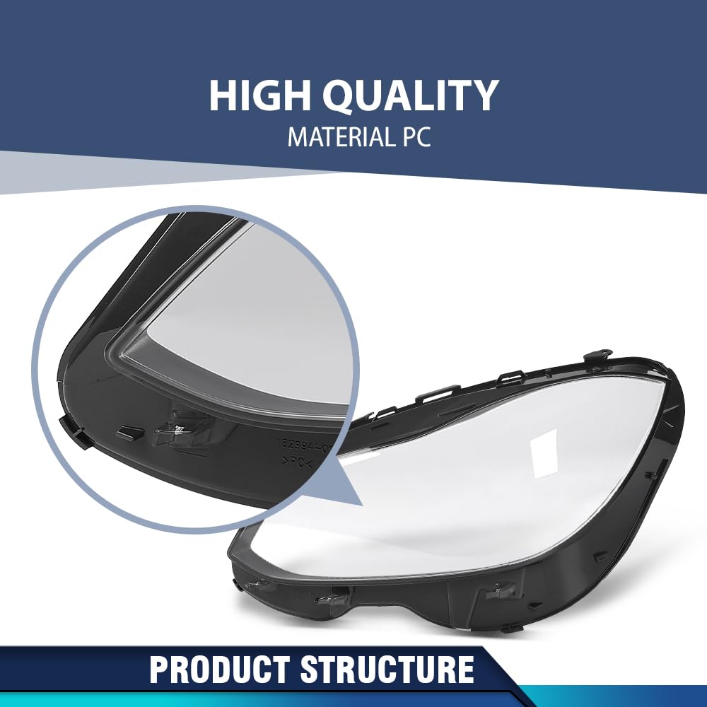 PIT66 Headlight Lens Cover Left Side, Headlamp Len Cover Clear Len
