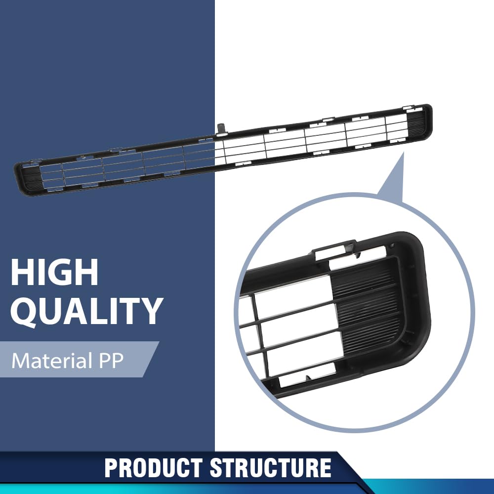 PIT66 Front Bumper Upper & Lower Grille Assembly Compatible with Toyota RAV4 Base/Sport 2009-2012 TO1036114, TO1036115, TO1200315, 531010R010, 531120R010, 531130R010 Glossy Black