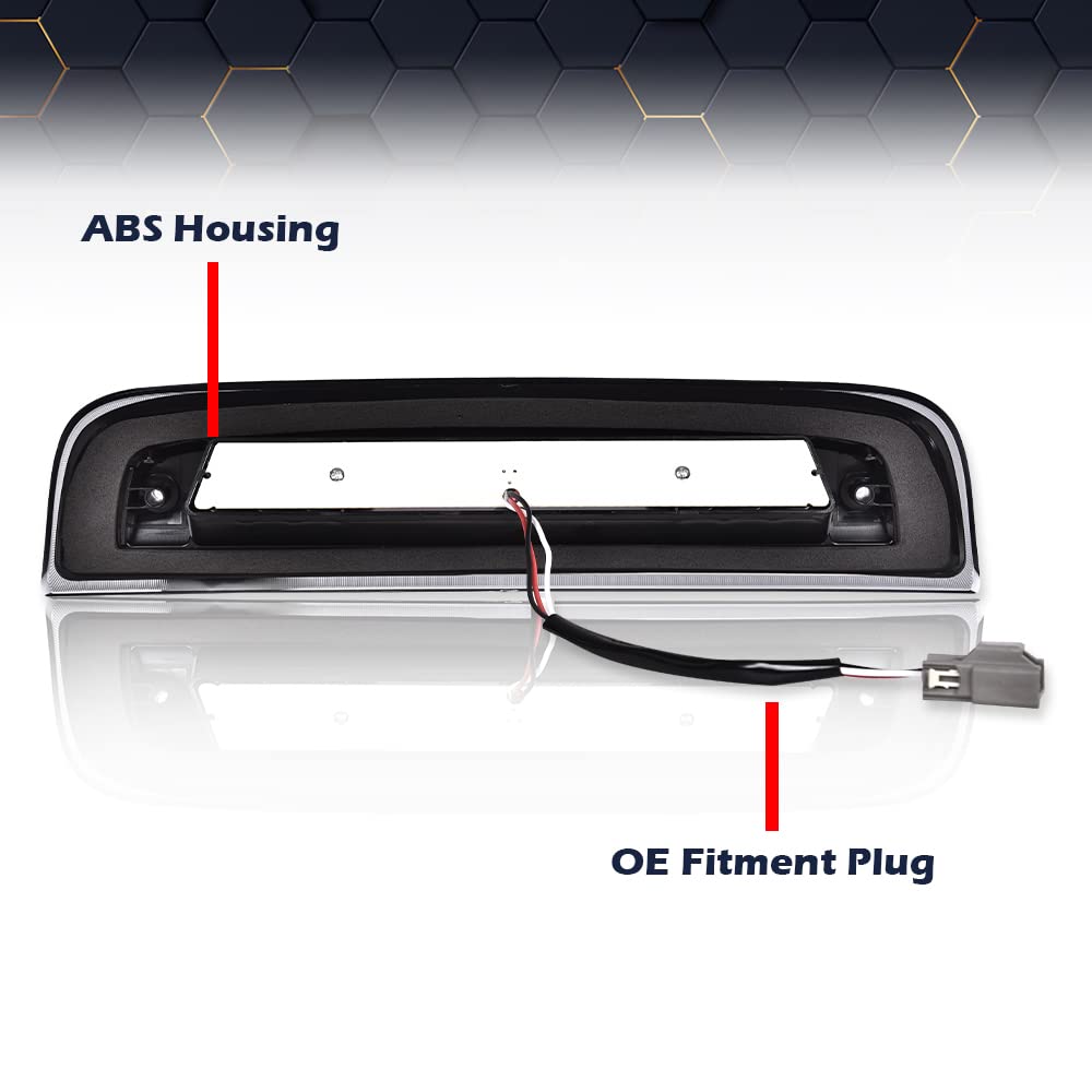 PIT66 3rd Brake Light Fit 2014-2018 Chevy Silverado I Type Black Housing