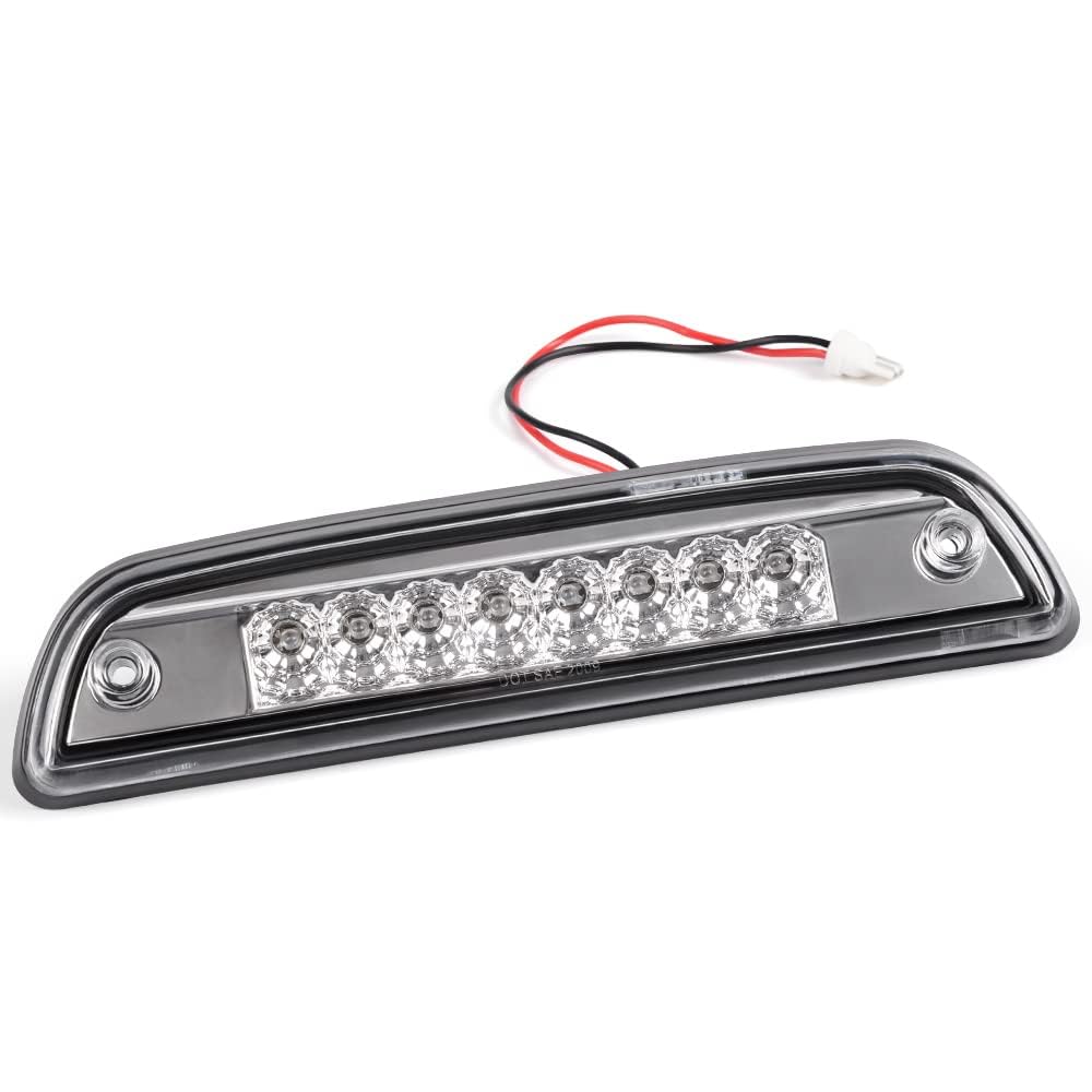 PIT66 LED 3rd Brake Light Compatible with Toyota Tacoma 1995-2015 Clear Lens Chrome Housing Third Brake Stop Lamp Light