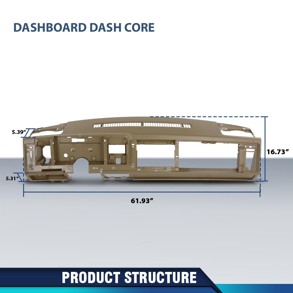 PIT66 Beige Dash Dashboard Core Fit Chevy GMC Trucks 1988-1994