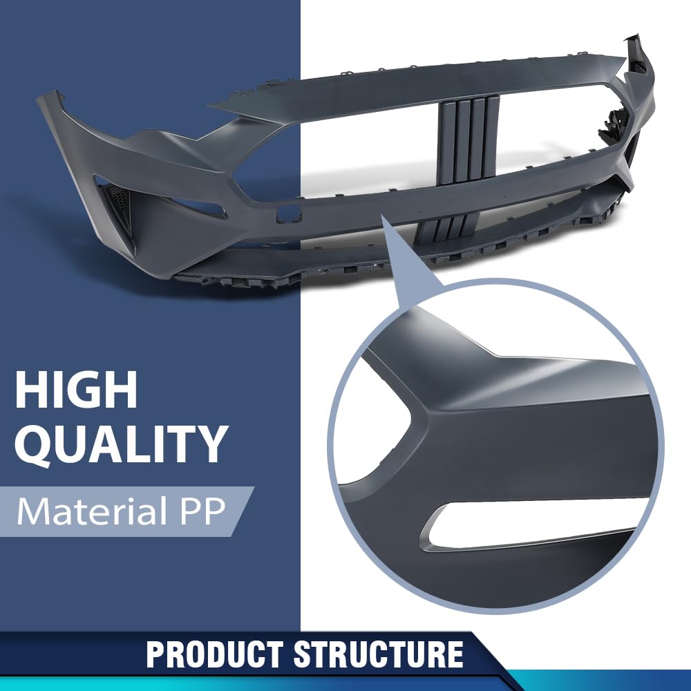 PIT66 Front Bumper Cover Fascia Primed Fit Ford Mustang 2018-2019
