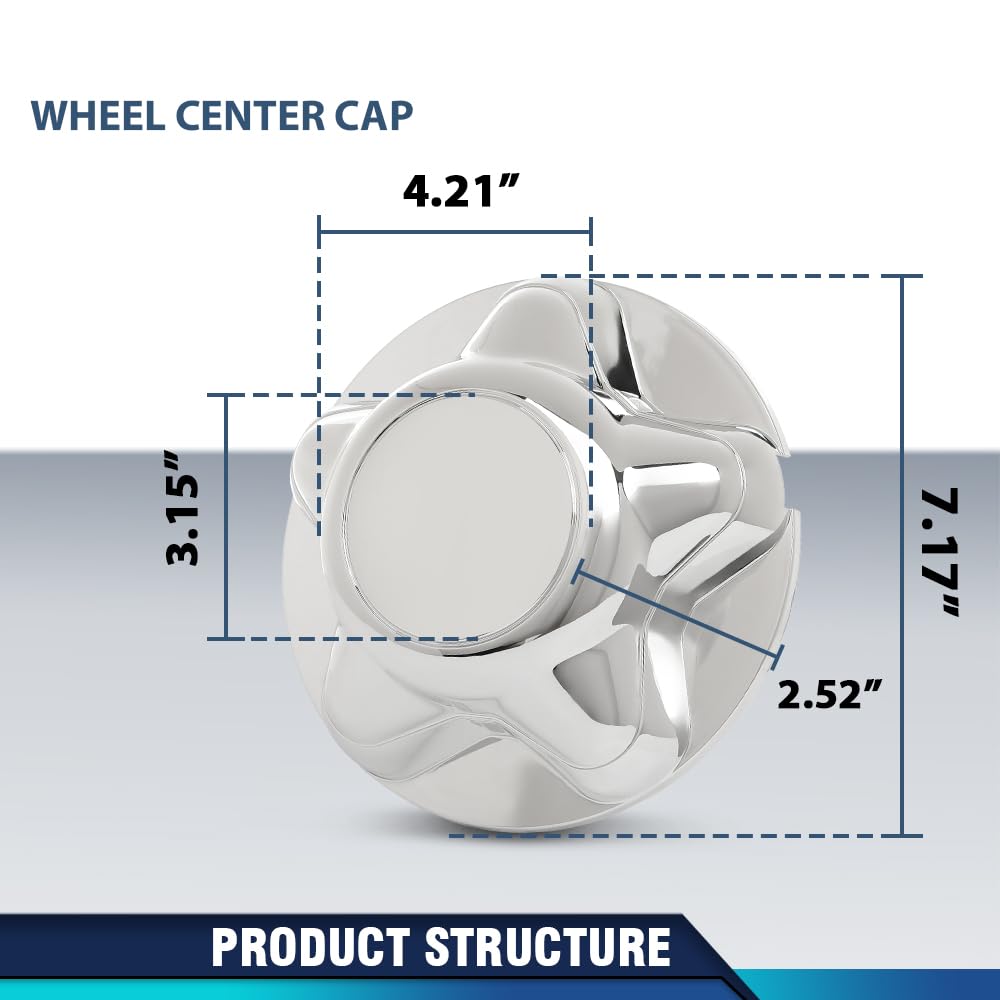 PIT66 5-Lug Nut 7" Wheel Center Cap Fit Ford F150/Expedition 1997-2004