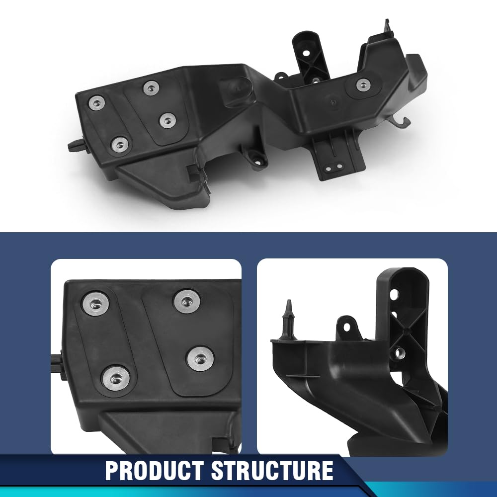 PIT66 Front Headlight Headlamp Bracket Driver Side Compatible with Jeep Grand Cherokee 2011-2013 5156135AA, CH2508106 Black
