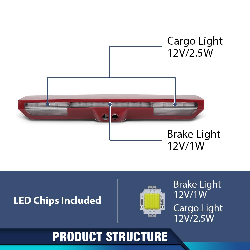 PIT66 LED 3rd Brake Light Fit 2021-2023 Chevy Silverado/GMC Sierra