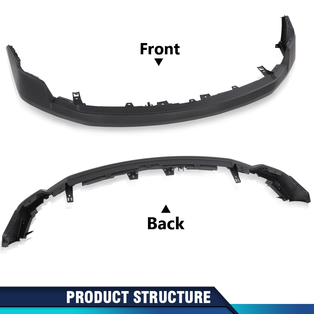 PIT66 Front Upper Bumper Cover Fit Ford F150 XL 2009-2014 Textured Black
