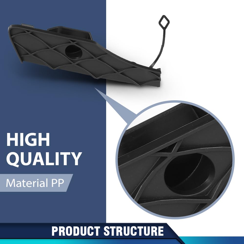 PIT66 Front Right Bumper Tow Eye Cover Compatible with Benz GLK250 Bluetec 4Matic / GLK350 (submodel: 4Matic, Base) 2013-2015 Tow Hook Cover 2048851124, A2048851124 Textured Black
