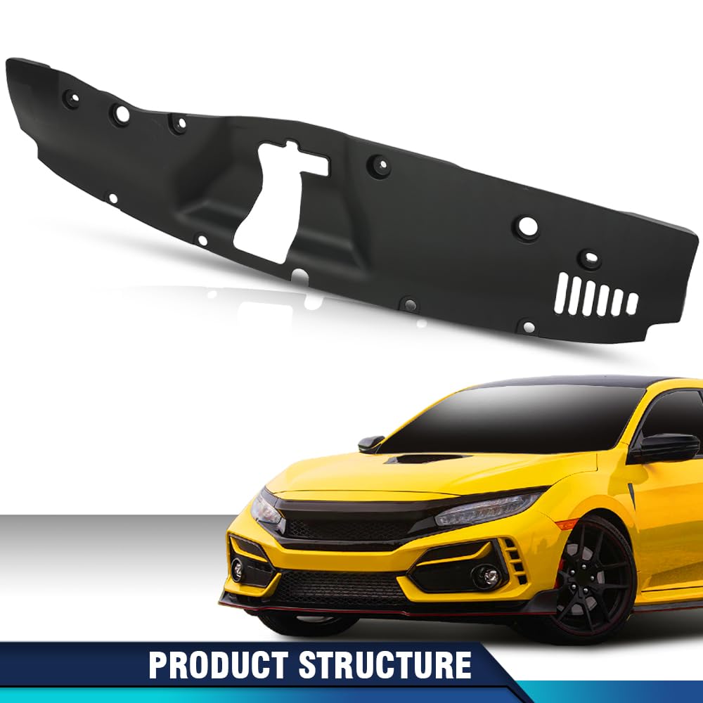 PIT66 Front Upper Radiator Cover Panel Compatible with Civic 2016-2021 74127-TBA-A00，74127TBAA00