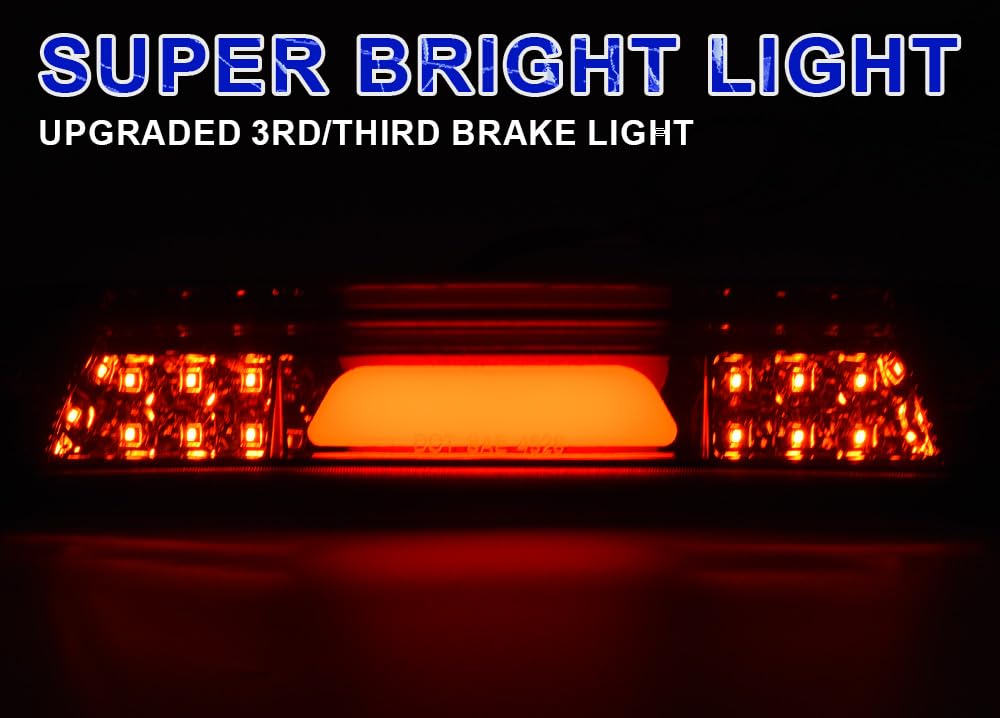 PIT66 LED 3rd Third Brake Light Compatible with Chevy Silverado Sierra 2014 2015 2016 2017 2018 High Mount Stop Light Red