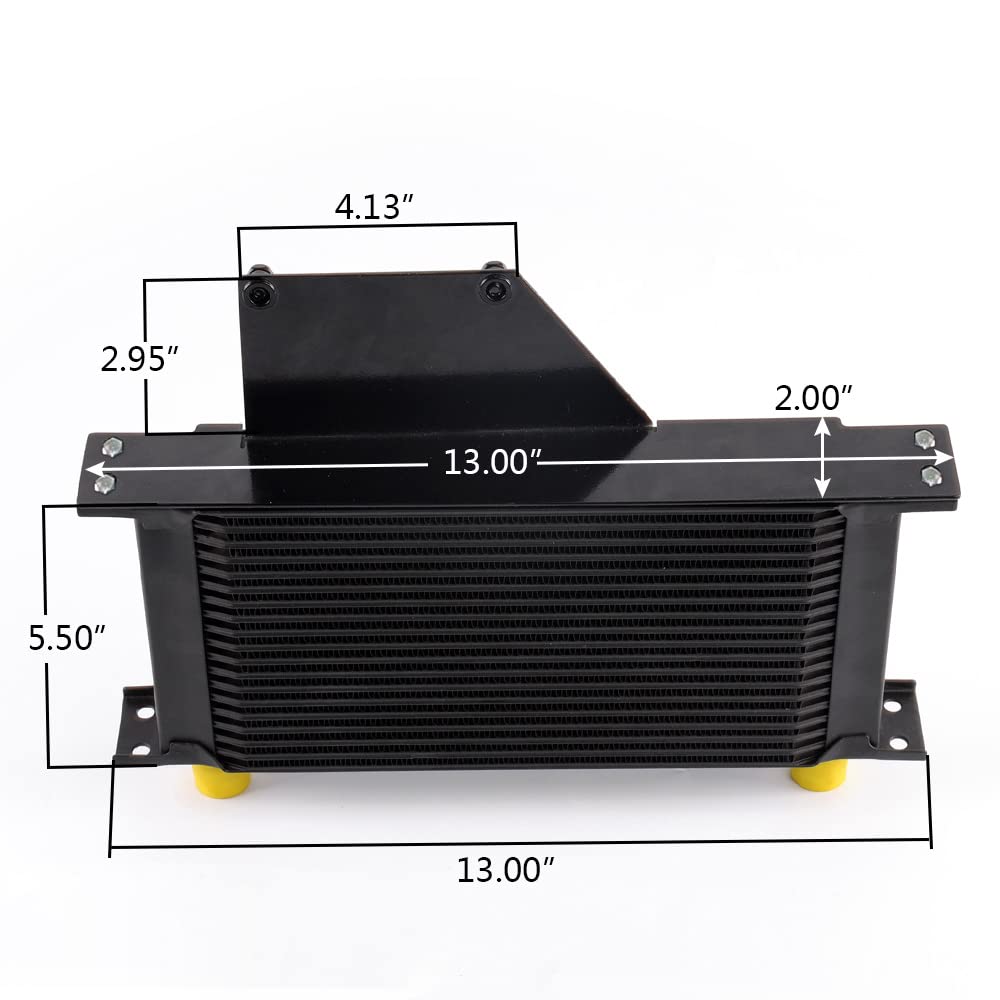 PIT66 19 Row AN10 Engine Oil Cooler Kit, Compatible with 2001-2005 Subaru Impreza WRX STi Black