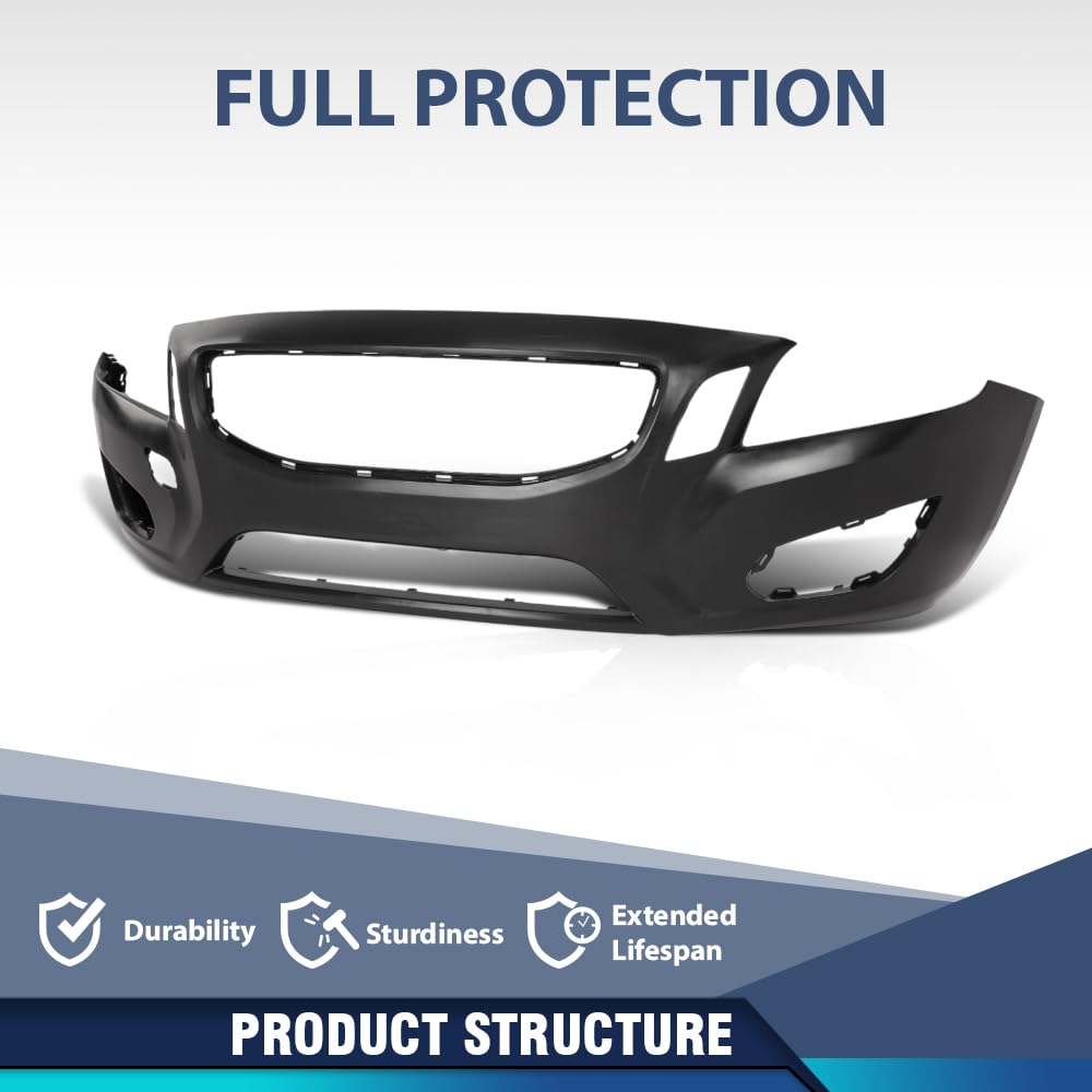 PIT66 Front Bumper Cover Fit Volvo S60 T6 2011-2013, S60 T5 2012 2013 Black