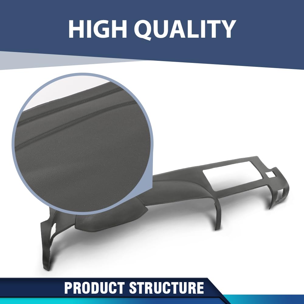 PIT66 Gray TPE Dash Bezel Cover Fit Chevy Silverado GMC Sierra 2007-2013
