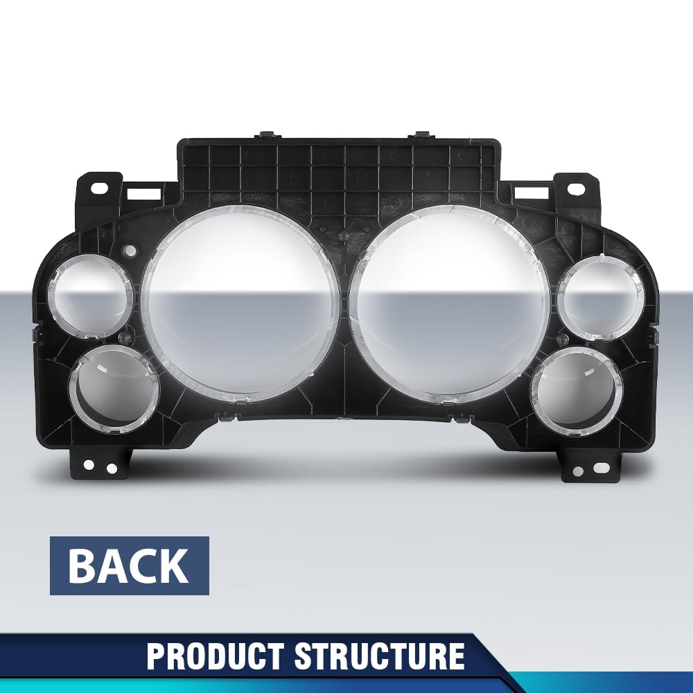 PIT66 Chrome Gauge Cluster Lens Cover Fit Silverado Sierra Tahoe 2007‑2013