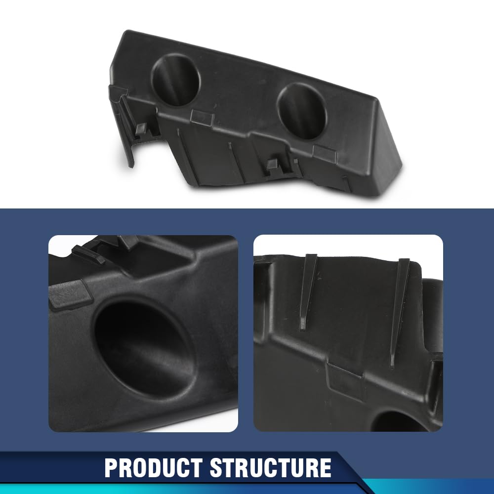PIT66 Rear Bumper Bracket Driver Left Side, Black