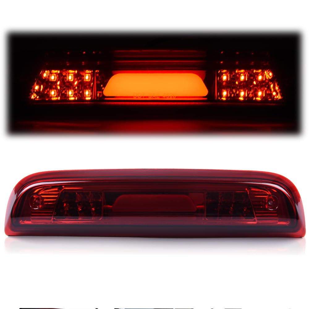 PIT66 LED 3rd Third Brake Light Compatible with Chevy Silverado Sierra 2014 2015 2016 2017 2018 High Mount Stop Light Red