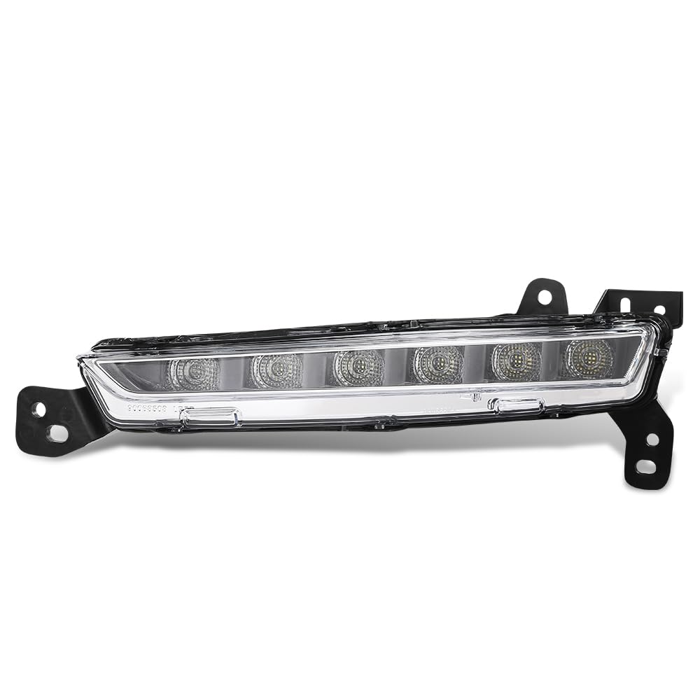 PIT66 LED Front Fog Light Fog Lamp Assembly w/Bulb Left Side Compatible with Lincoln MKZ 2017-2020 FO2520195, HP5Z13200B Black