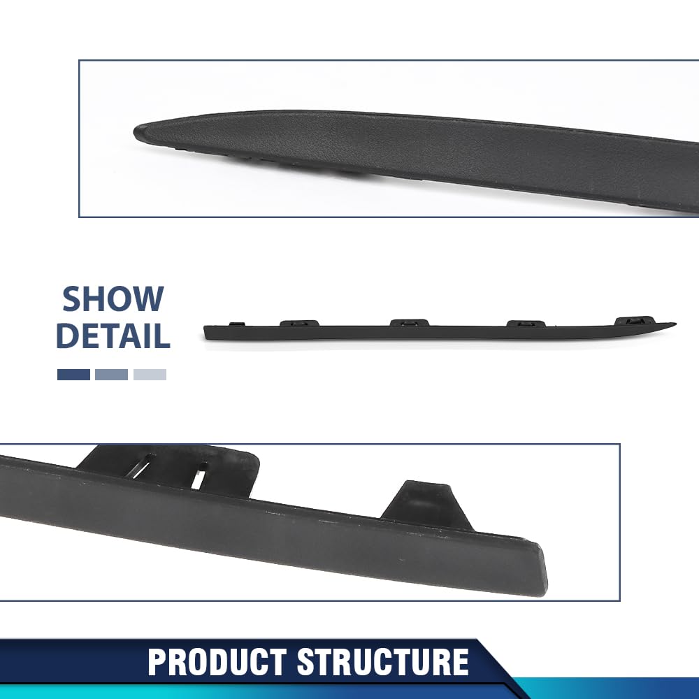 PIT66 Front Bumper Cover Molding Driver Left Side, MB1046162 Black