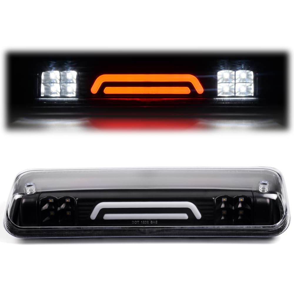 PIT66 LED 3rd Brake Light, Compatible with 07-10 Ford Explorer Sport Trac/04-08 Ford F150 Lobo/06-08 Lincoln Mark LT Third Brake Stop Lamp Light Black Housing Clear Lens