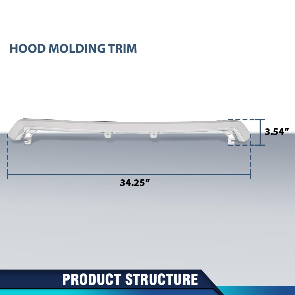 PIT66 Hood Molding Trim Moulding Chrome, SU1235102