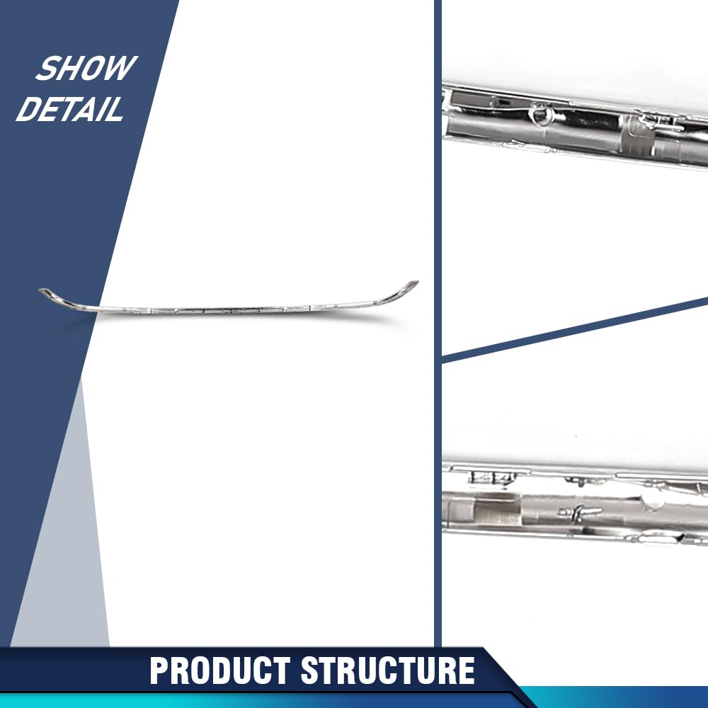 PIT66 Rear Bumper Trim Lower Molding, MB1144126 Silver