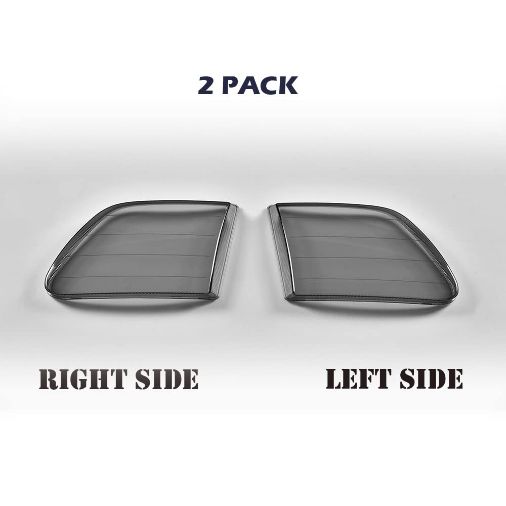 PIT66 Headlight Lens Cover, Compatible with 1997-2004 Ford F150 Expedition Smoky