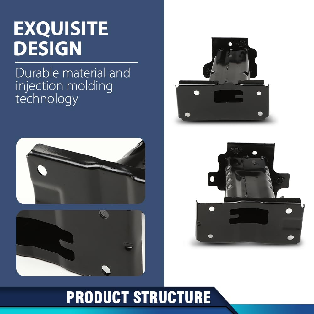 PIT66 Black Front Bumper Mounting Brackets Fit Nissan Rogue 2014-2019