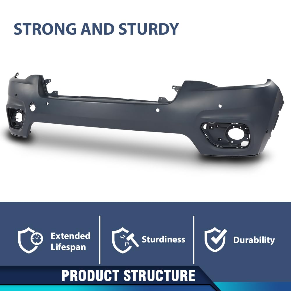 PIT66 Front Upper Bumper Cover Fit Jeep Cherokee 2019-2023 Black Primed
