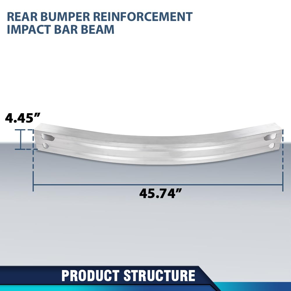 PIT66 Rear Bumper Reinforcement Impact Face Bar, TO1106234 Silver