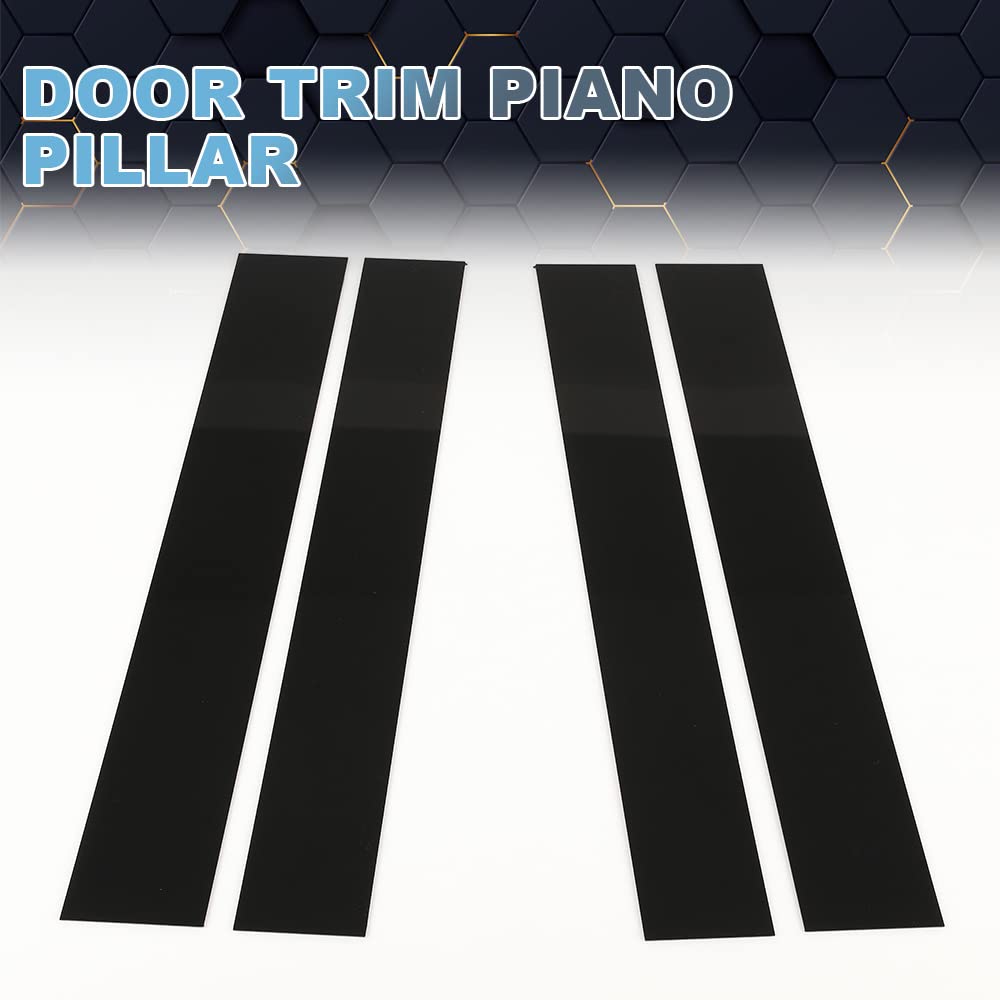 PIT66 6 PCS Door Trim Piano Cover Kit Pillar Posts Compatible with Honda Odyssey 2005 2006 2007 2008 2009 2010 Black