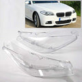 Headlight Headlamp Clear Lens Cover Compatible with 10-15 BMW F10 F18 520 523 525 535 530 Left+Right Plastic Shell Cover 2Pcs