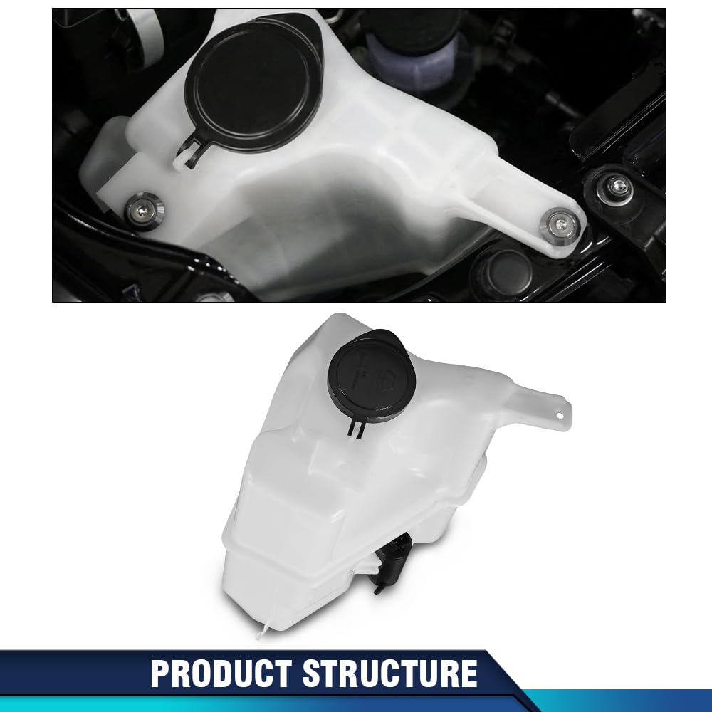 PIT66 White Windshield Tank Washer Reservoir with Pump Compatible with Toyota Tacoma TRD 2017-2020 TO1288228, 8531504100-PFM, 853160C060, 8533004011