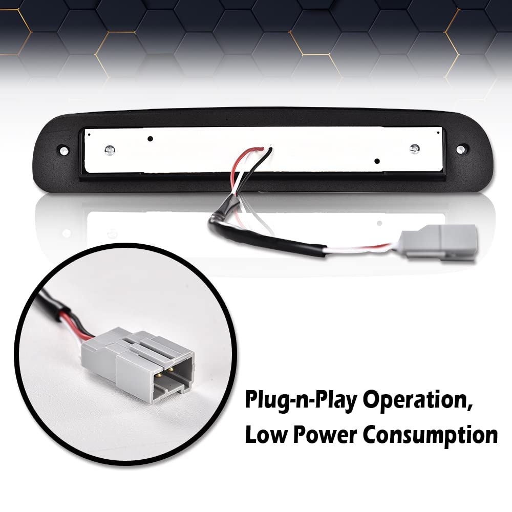 PIT66 LED 3rd Third Brake Light Compatible with Ford F250 F350 F450 F550 Super Duty 1999-2016/Compatible with Ford Ranger 1993-2011 Third Brake Stop Lamp Smoky Lens Chrome Housing