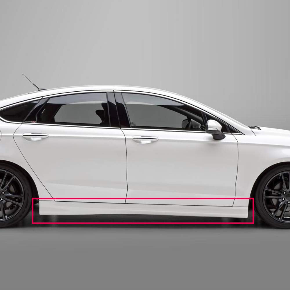 Exterior-Rocker Panel Molding Trim Compatible with 13-18 Ford Fusion Sedan 4Door Replaces FO1606106, FO1607106, DS7Z5410177A Driver & Passenger Side