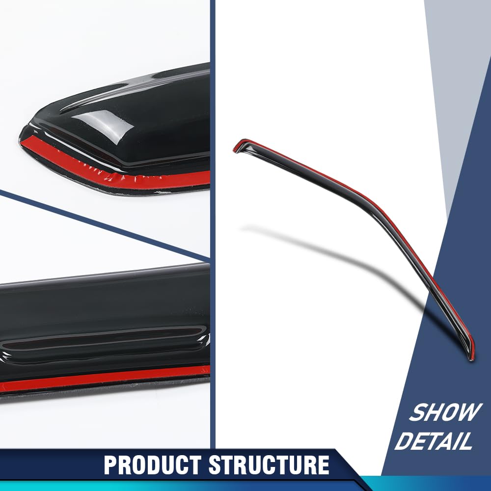 PIT66 in-Channel Ventvisor Window Deflectors & Sun Visors Interior Sun Visor 2 Pcs Fit Nissan Pathfinder 1987-1990 Fit Nissan Pickup 2-Door Regular Cab 1987-1997 Smoke