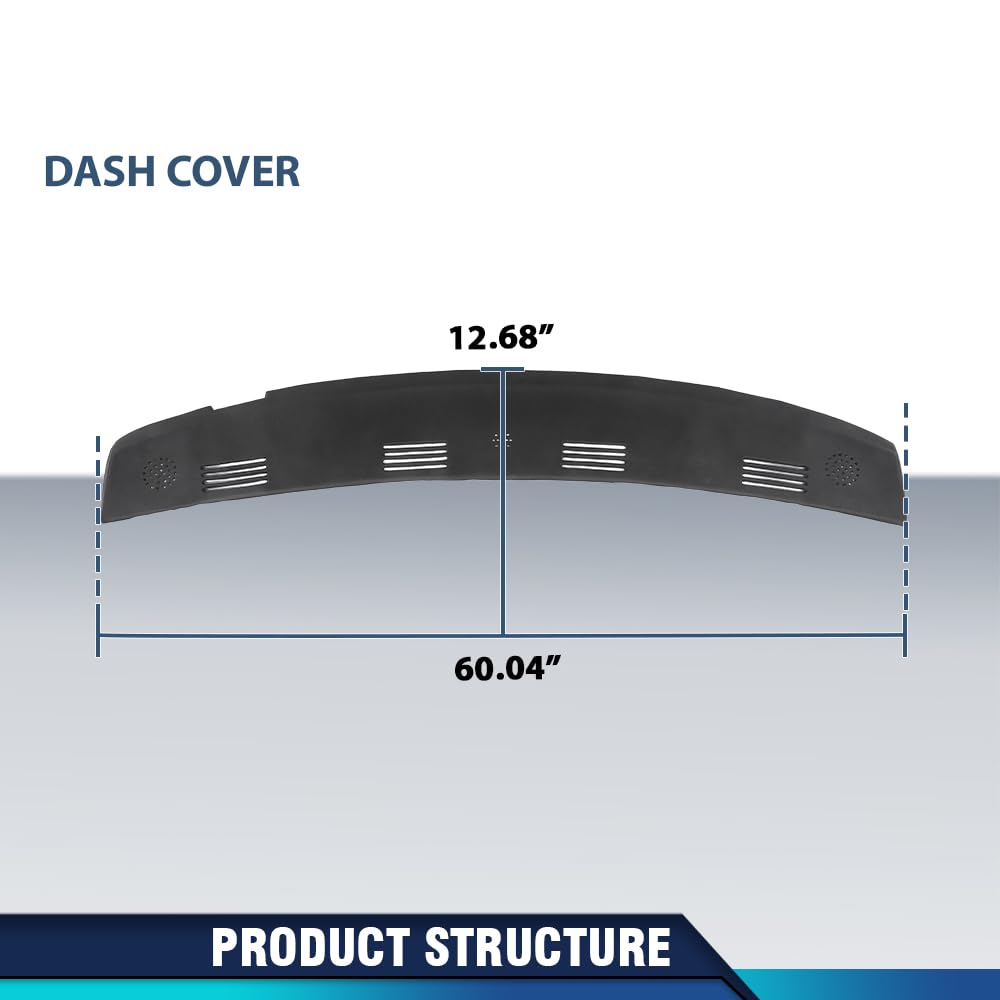 PIT66 Dash Cover Fit 2002-2005 Ram 1500/2003-2005 Ram 2500 3500 Black