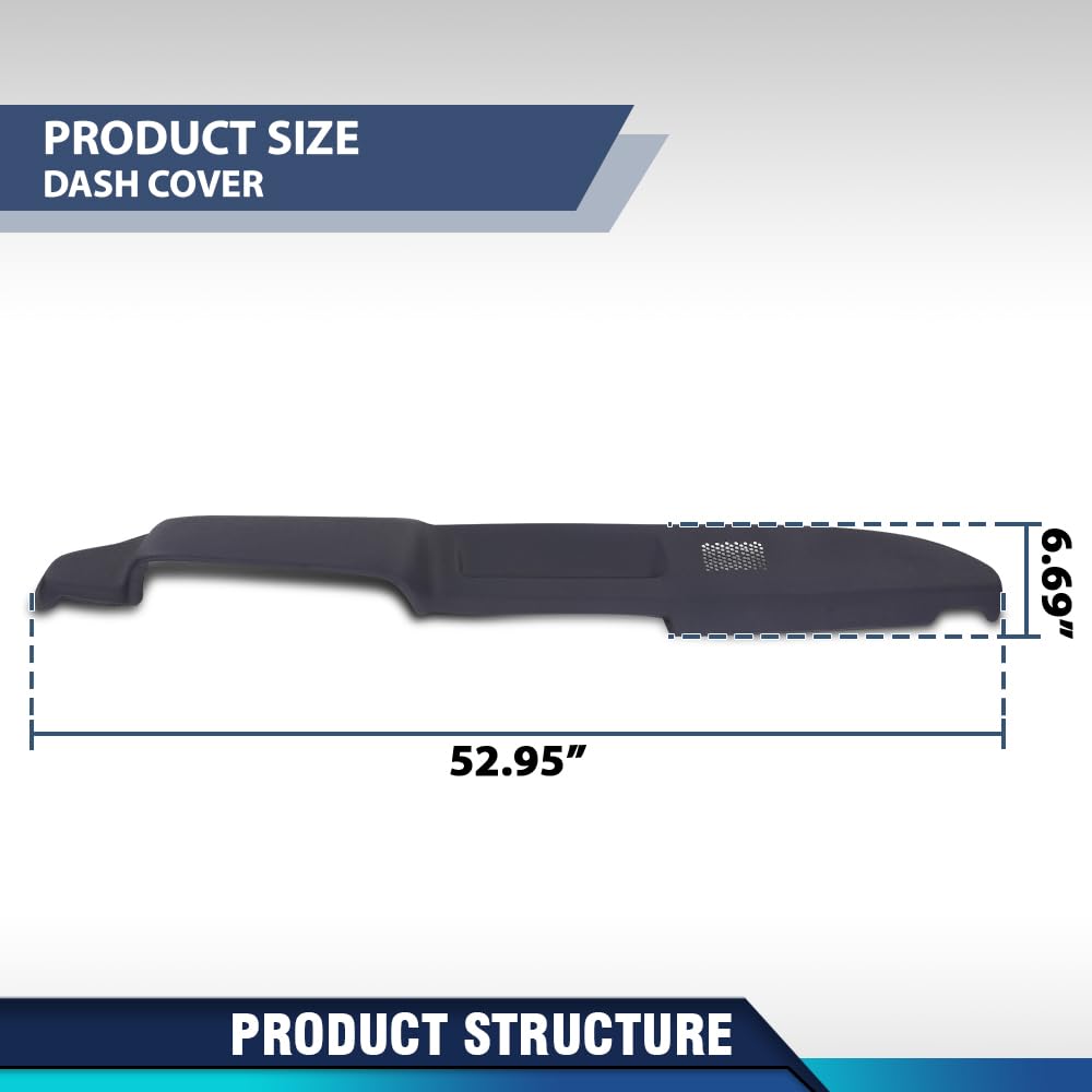 PIT66 TPE Dash Cover Bezel Fit Toyota Pickup 1979-1983 Dark Blue