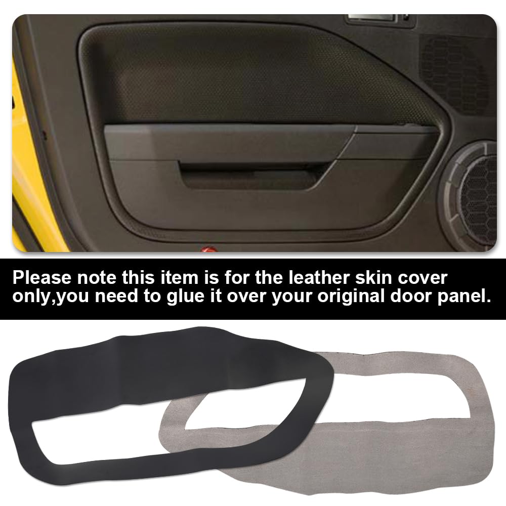 PIT66 2Pcs Door Panel Insert Cards Cover Fit Ford Mustang 2005-2009