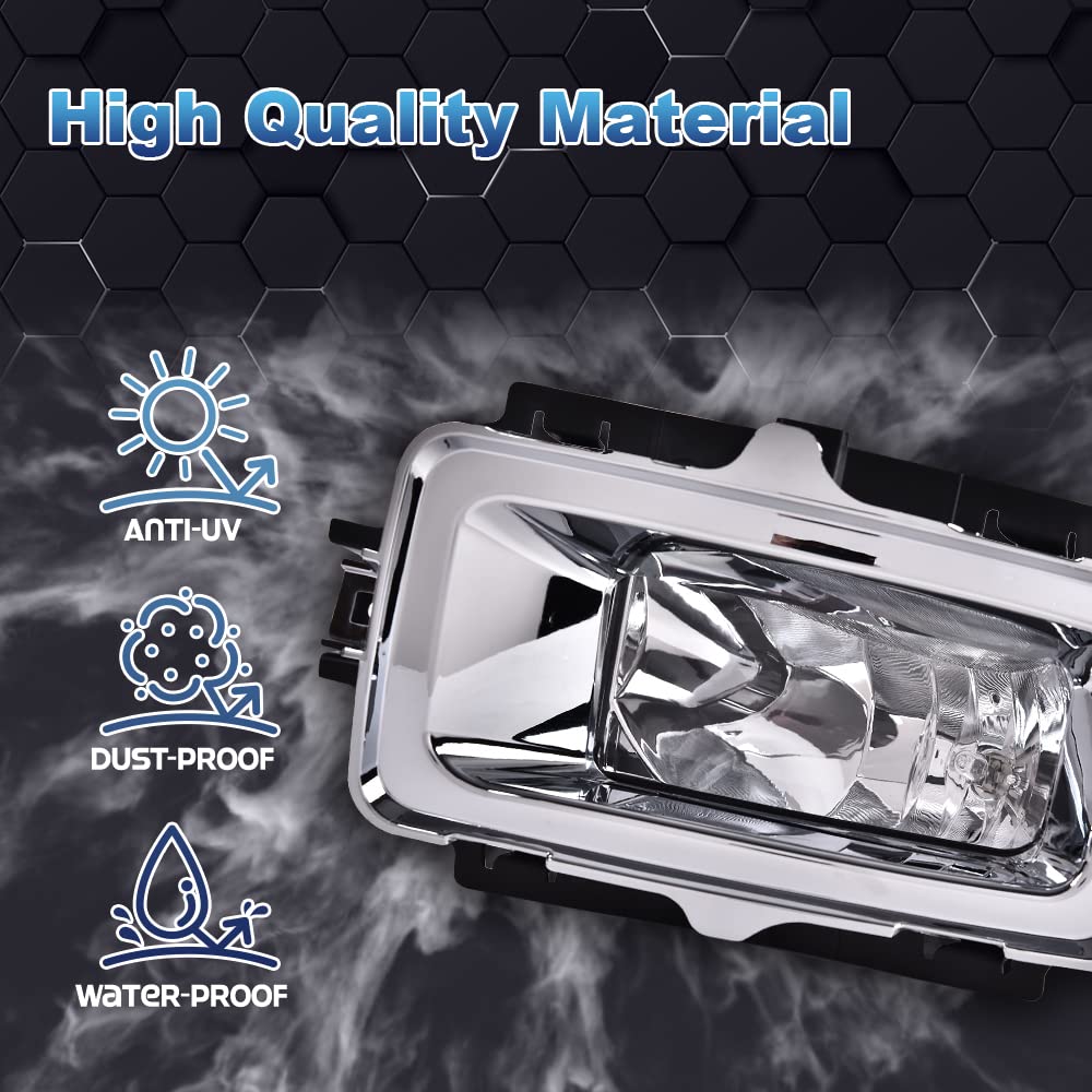 PIT66 Front Bumper Fog Light, Compatible with 2013-2015 Silverado Fog Lamp Assembly Driver & Passenger Side Left/Right Fog Lamp Accessories, faros antiniebla