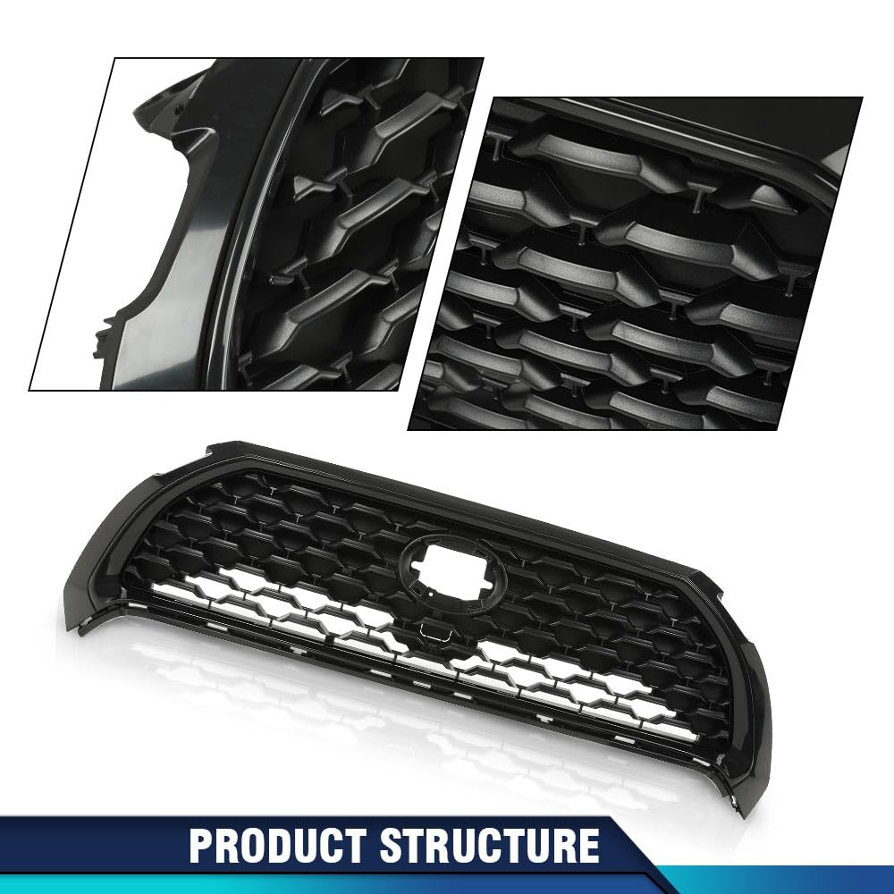 PIT66 Front Upper Hood Grille Mesh Grill Fit Toyota Corolla 2022 2023