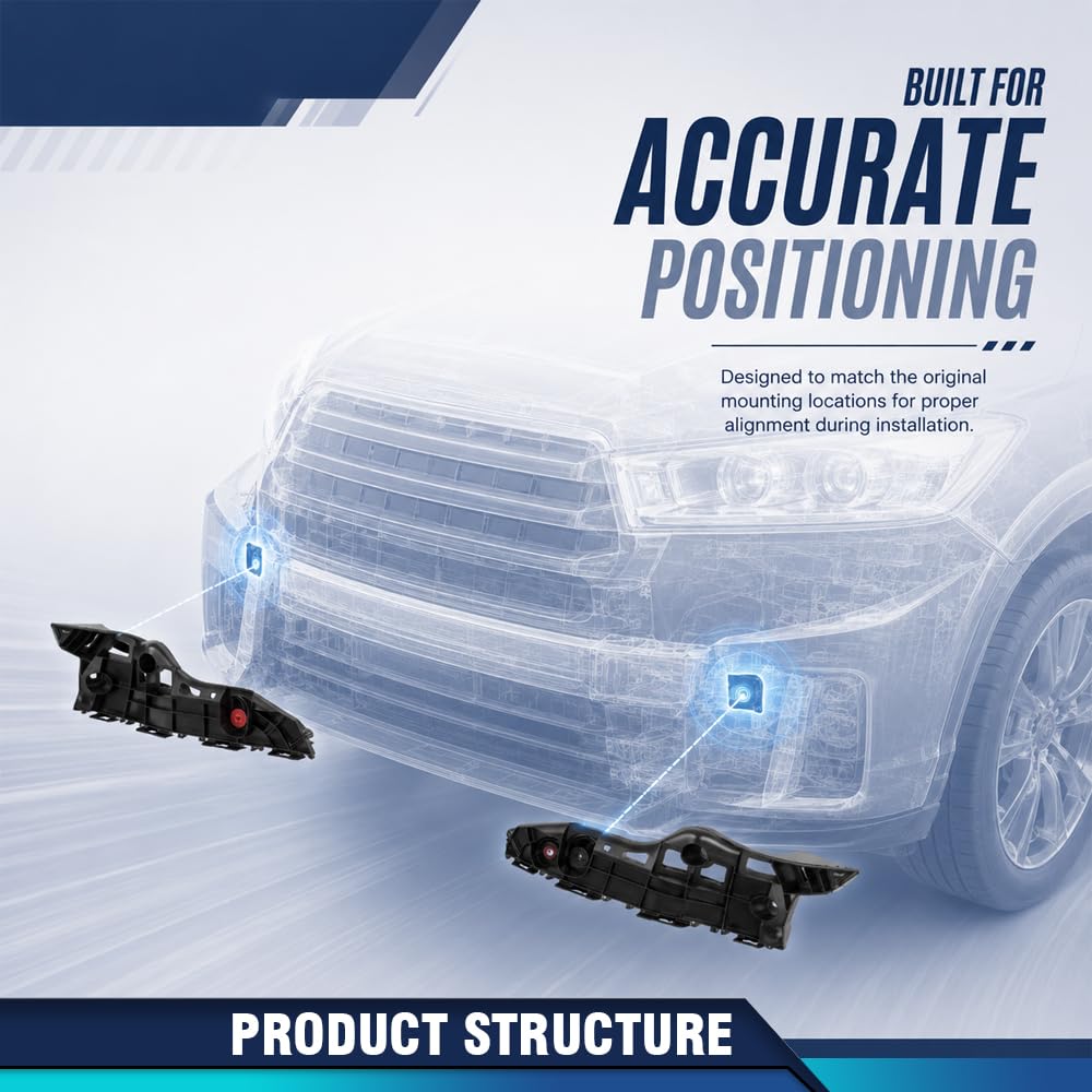 PIT66 Front Bumper Bracket Retainer Fit Toyota Highlander 2014-2019