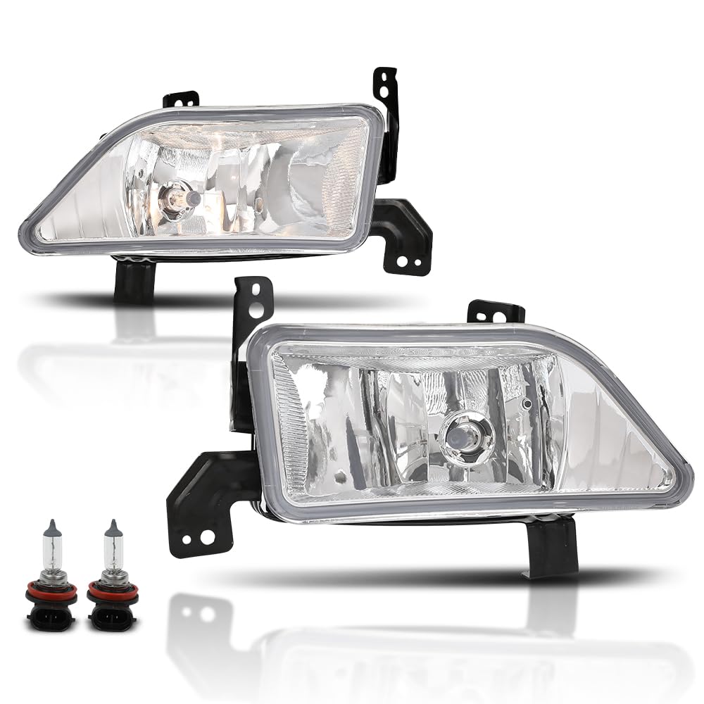 PIT66 Front Bumper Fog Lights Pair Compatible with Honda Pilot 2006 2007 2008 33951S9VA11 Left & Right Side Fog Lamps Clear Lens